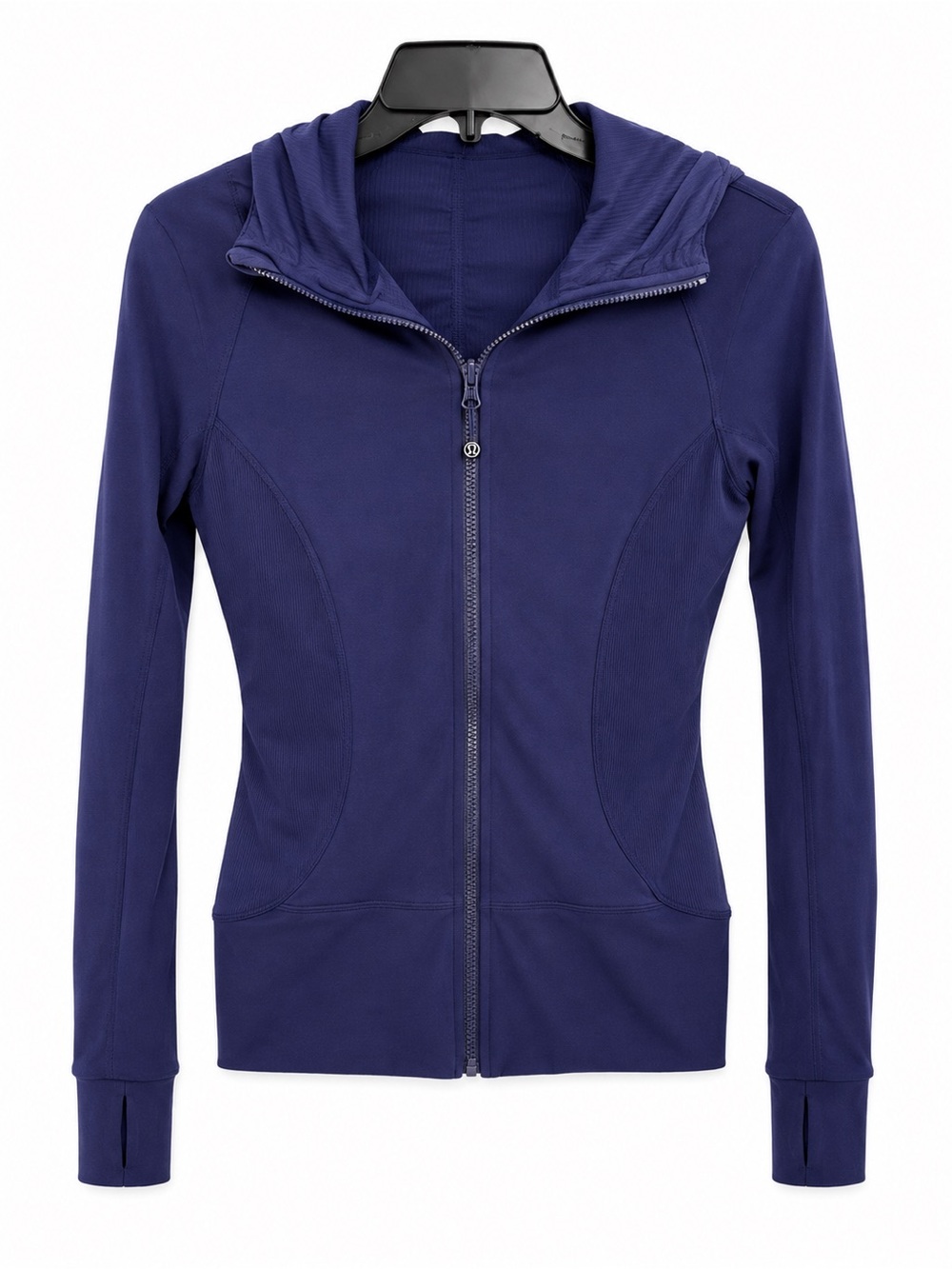 Lululemon In Flux Jacket Hoodie Reversible Navy Size 6 Thumbholes - Picture 5 of 11